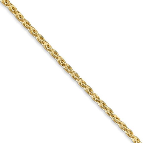 2.2mm 14k Yellow Gold Parisian Wheat Chain Necklace, 20 Inch - Picture 1 of 8